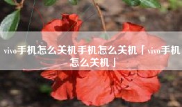vivo手机怎么关机手机怎么关机「vivo手机怎么关机」