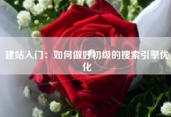 建站入门：如何做好初级的搜索引擎优化