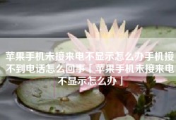 苹果手机未接来电不显示怎么办手机接不到电话怎么回事「苹果手机未接来电不显示怎么办」