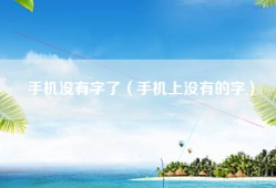 手机没有字了（手机上没有的字）