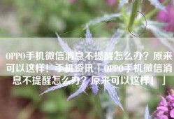 OPPO手机微信消息不提醒怎么办？原来可以这样！手机资讯「OPPO手机微信消息不提醒怎么办？原来可以这样！」