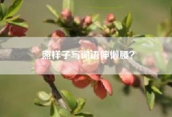 照样子写词语伸懒腰？