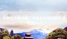 手机红外线功能（手机红外线功能在哪华为nova）