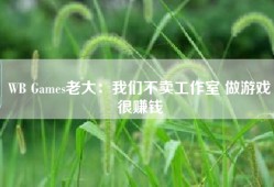 WB Games老大：我们不卖工作室 做游戏很赚钱