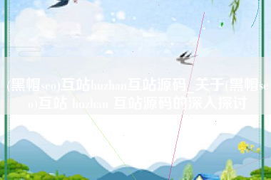 (黑帽seo)互站huzhan互站源码_关于(黑帽seo)互站 huzhan 互站源码的深入探讨