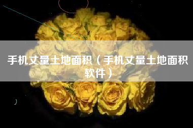 手机丈量土地面积（手机丈量土地面积软件）