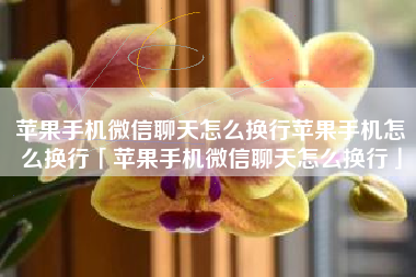 苹果手机微信聊天怎么换行苹果手机怎么换行「苹果手机微信聊天怎么换行」